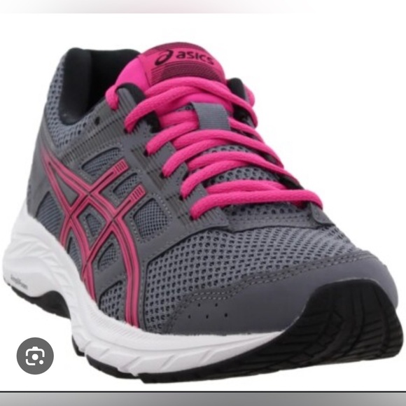 Asics Women's gel contend charcoal Pink running shoes great condition - Picture 1 of 9